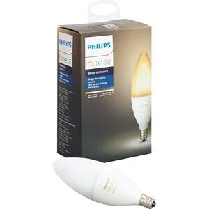 Philips Hue Candelabra White Ambiance 40W Equivalent E12 LED Light Bulb